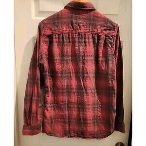 Weatherproof Vintage Women's Red Plaid Flannel Shirt Long Sleeve Medium Boyish